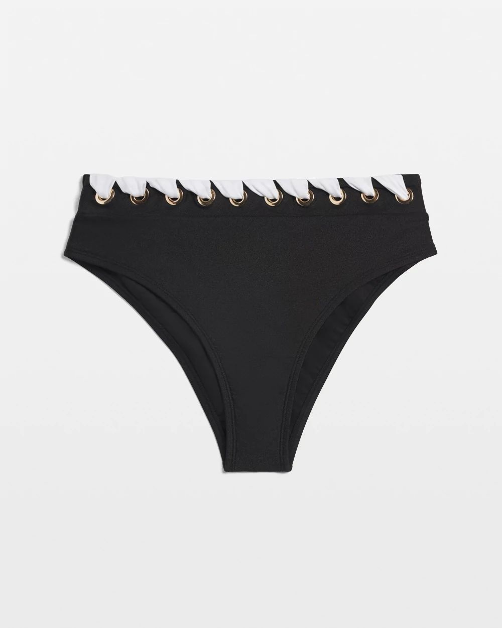 Grommet Lace-Up Bottom | White House Black Market
